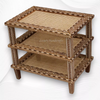 Yuri Teakwood Bone Inlay Accent Table Natural Finish