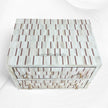 Zarina Brown Stripe Bone Inlay Bedside Table