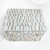 Zarina Brown Stripe Bone Inlay Bedside Table