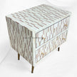 Zarina Brown Stripe Bone Inlay Bedside Table