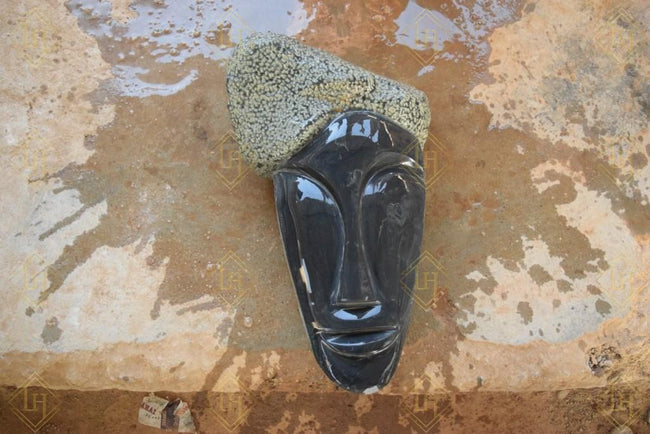 Black Marble Face With Turban 1