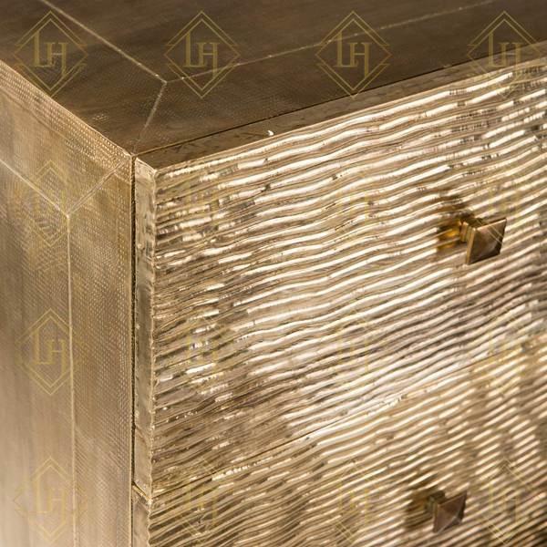 Wave Brass Chest Of Drawers