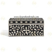 Black Bone Inlay Floral Box