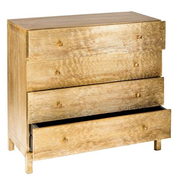 Wave Brass Chest Of Drawers