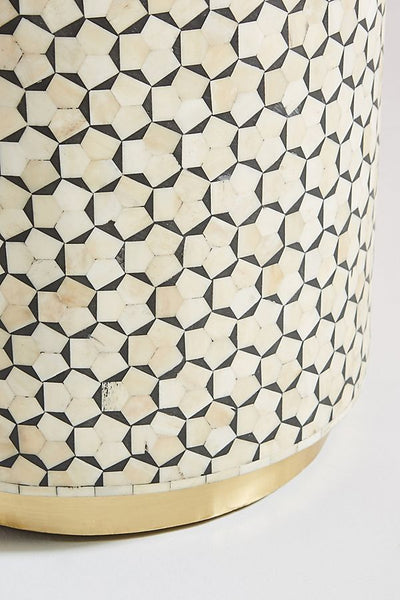 Bone Inlay Targua Side Table Black