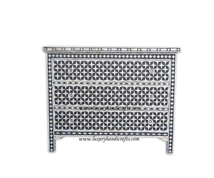 Star Design Mother Of Pearl Chest Of 3 Drawer