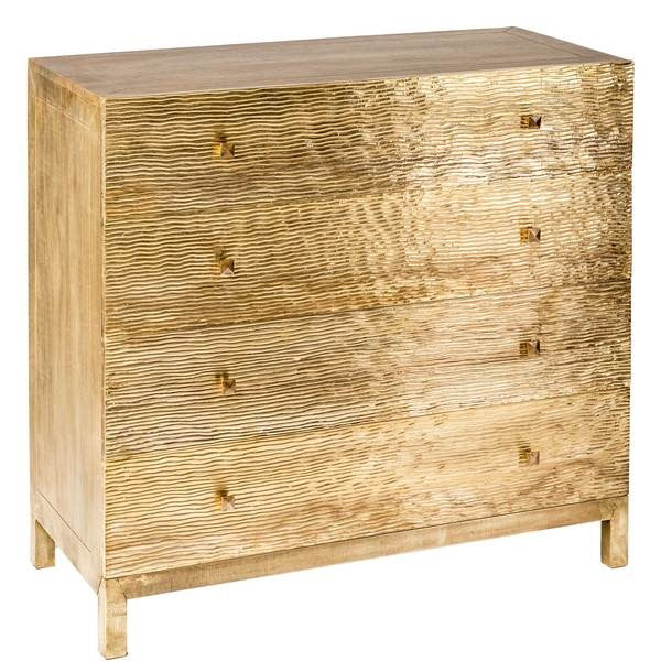 Wave Brass Chest Of Drawers