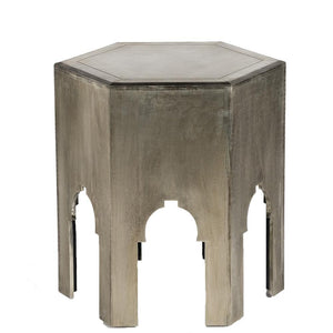 Anatole White Metal Side Table