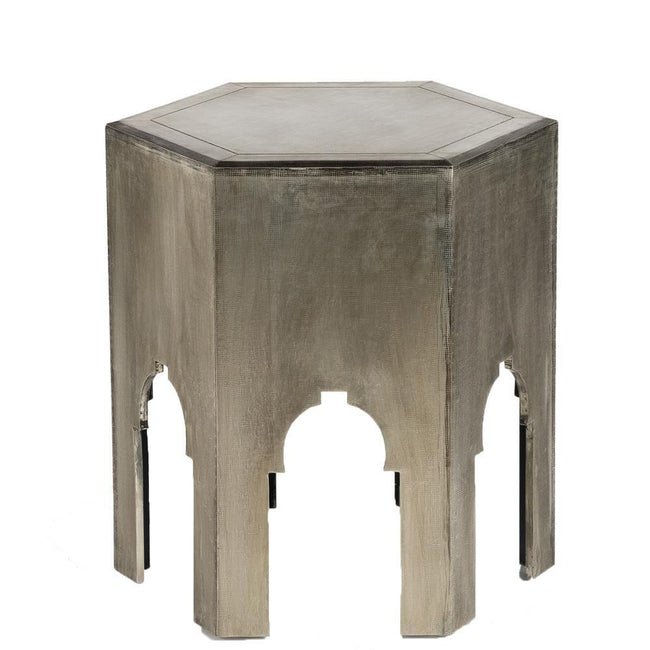 Anatole White Metal Side Table 1