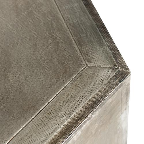 Anatole White Metal Side Table