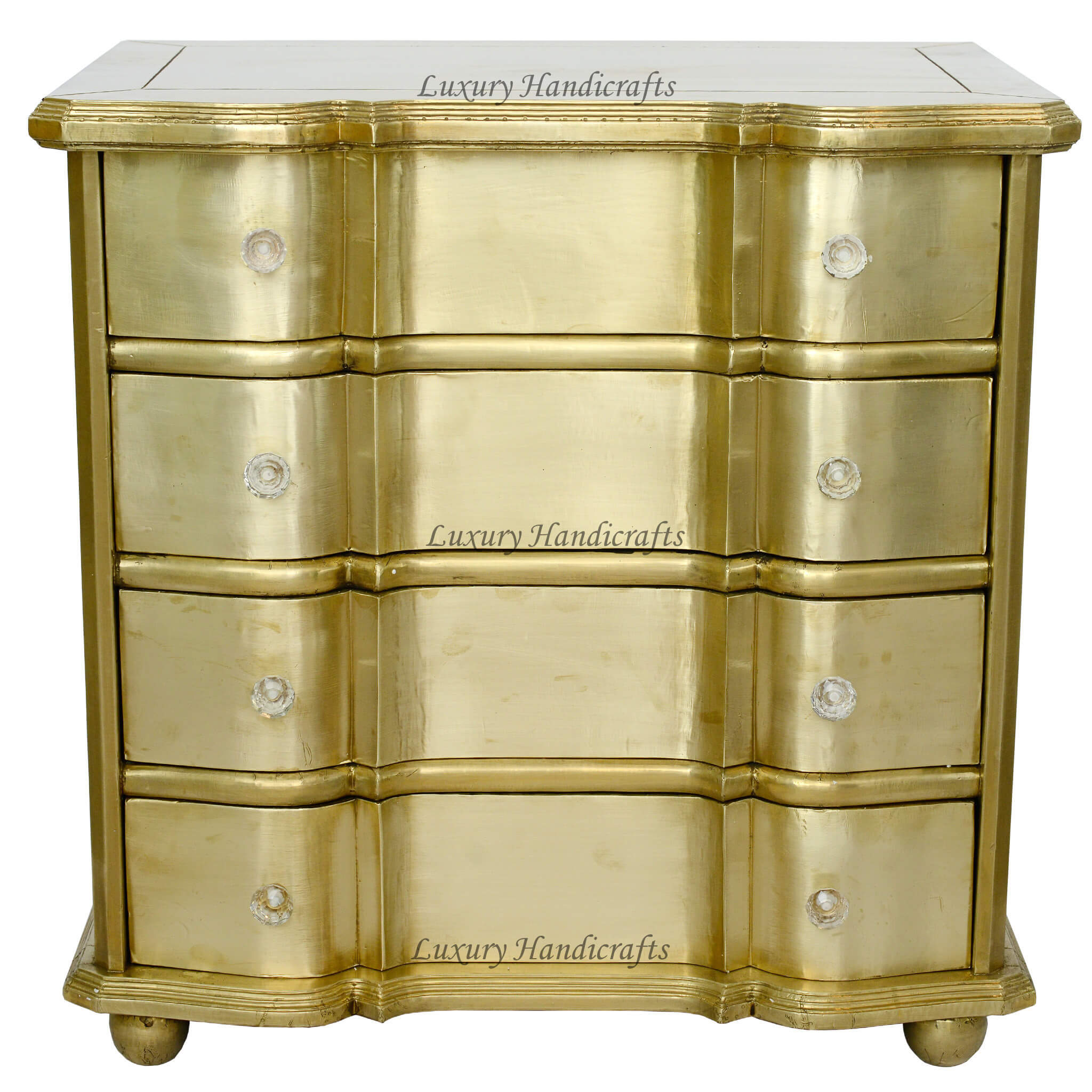 Brass 4 Drawer Chest