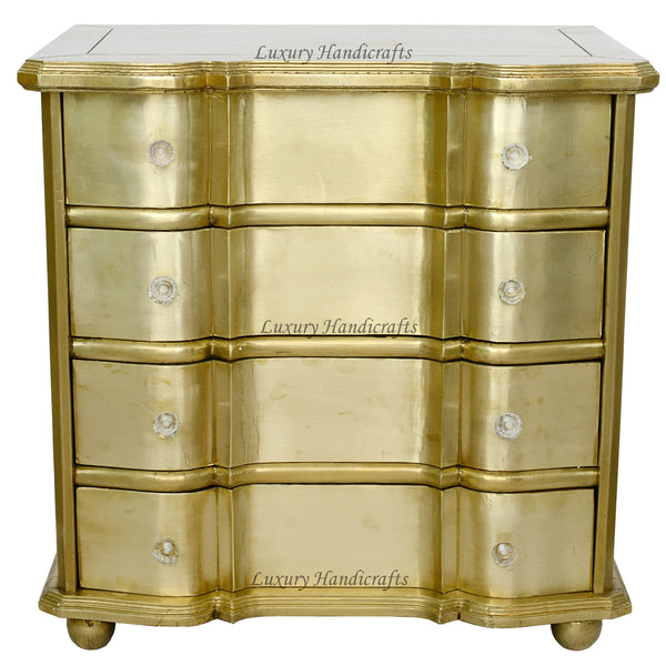 Brass 4 Drawer Chest