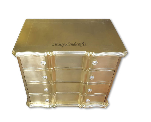 Brass 4 Drawer Chest