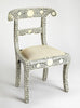 Bone Inlay Floral Chair Grey 1