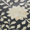 Bone Inlay Floral Console Table Black 5