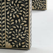Bone Inlay Floral Console Table Black 4
