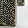 Bone Inlay Floral Console Table Black 4