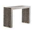 Bone Inlay Floral Console Table Black 3