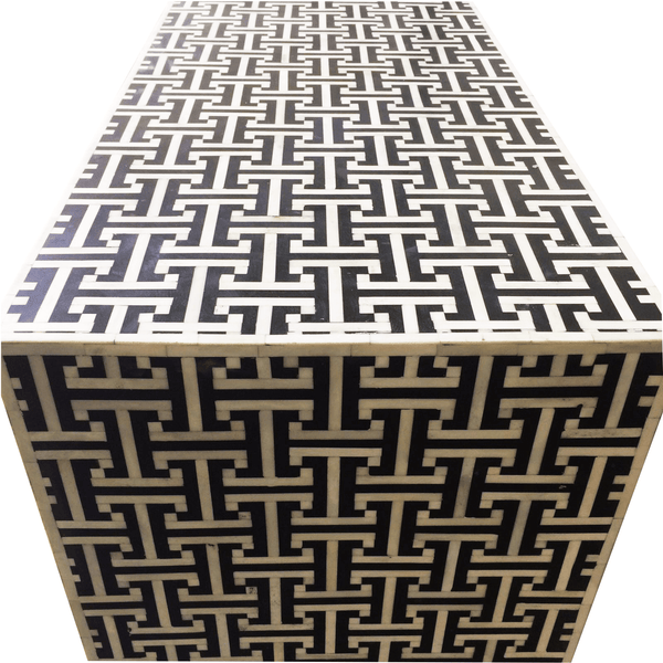 Black Bone Inlay New York 3 Drawer 2 Door Sideboard