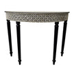Black Embossed Bone Inlay Curved Console 2