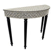 Black Embossed Bone Inlay Curved Console 3