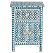Blue Bone Inlay Arctic Bedside 1 Drawer 2 Door Nightstand 1