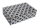 Black Moroccan Pattern Bone Inlay Box 4