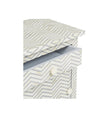 Bone Inlay Chevron Zigzag Bedside Grey 3