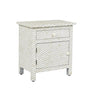 Bone Inlay Chevron Zigzag Bedside Grey 2