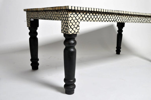 Bone Inlay Mehrab Dining Table Black 3