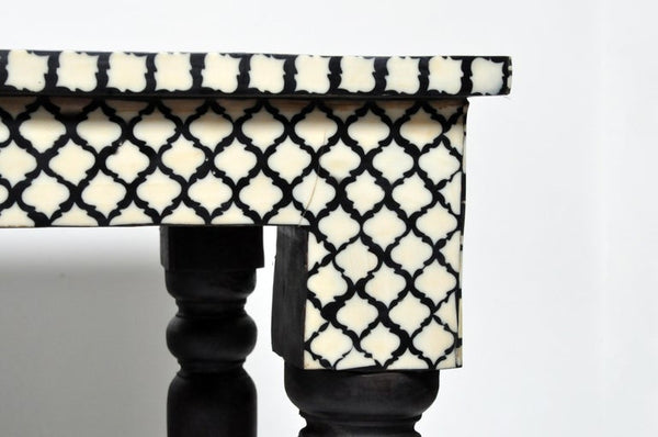 Bone Inlay Mehrab Dining Table Black 5