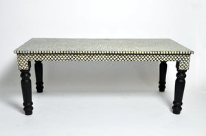 Bone Inlay Mehrab Dining Table Black 1