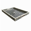 Black Bone Inlaid Rectangular Tray Floral Design 2