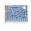 Blue Bone Inlaid Rectangular Tray Floral Design 2