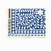 Blue Bone Inlaid Rectangular Tray Floral Design 2
