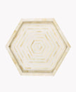 Bone Inlay Tray Stripe Hexagon Shape White 2