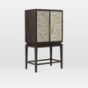 Bone Inlay Geometric Bar Cabinet Black 3