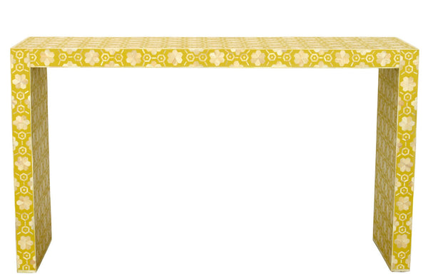 Bone Console Flower Design Yellow