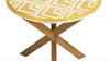 Bone Oak Side Table V Design Yellow 3