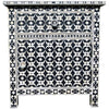 Bone Inlay 1 Drawer 1 Door Side Cabinet Quote Design Black 1