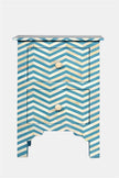 Bone Inlay Chevron Bedside 2 Drawer Aqua 1