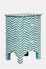Bone Inlay Chevron Bedside 2 Drawer Aqua 2