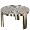 Bone Inlay Illusion Stripe Coffee Table Black 1
