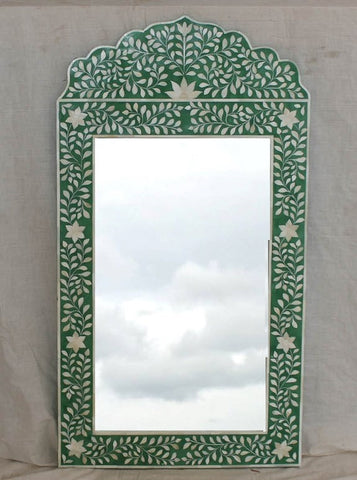 Bone Inlay Crested Mirror Green