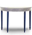 Blue Embossed Bone Inlay Curved Console 1
