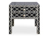 Bone Inlay Moroccan Bedside Long Leg Black 1 