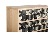 Bone Inlay Pattern 5 Drawer Chest Black 3