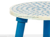 Bone Inlay Side Table Polka Dot Blue 2