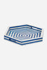 Bone Inlay Tray Stripe Hexagon Shape Dark Blue 1