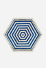 Bone Inlay Tray Stripe Hexagon Shape Dark Blue 2